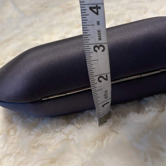 RODO satin Swarovski clutch shell evening bag / chain shoulder strap gunmetal - Picture 8 of 14